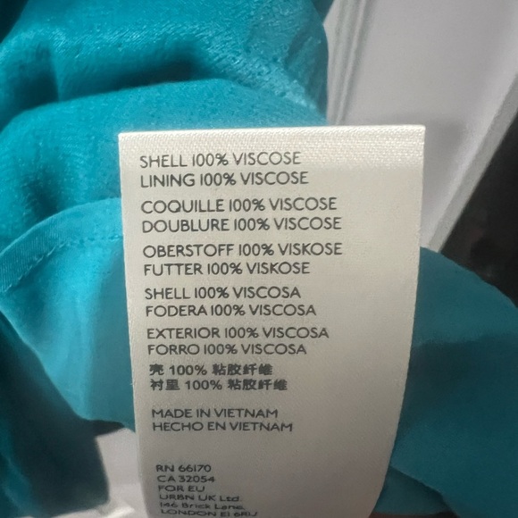 Anthropologie Teal Silk Skirt size 8 - Picture 6 of 10